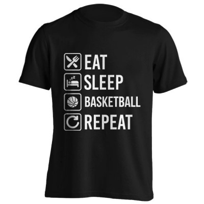 تیشرت طرح Basketball Eat Sleep Repeat