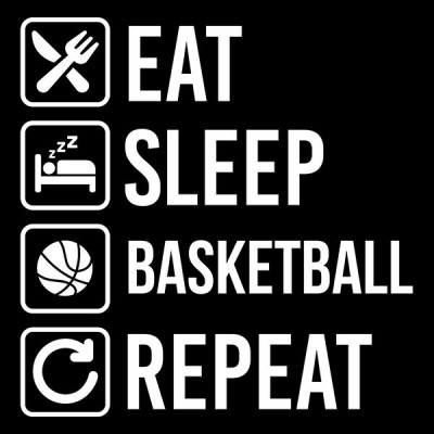 تیشرت طرح Basketball Eat Sleep Repeat