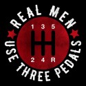 تی‌شرت طرح Real Men Use Three Pedals