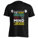 تی‌شرت طرح the body achieves what the mind believes