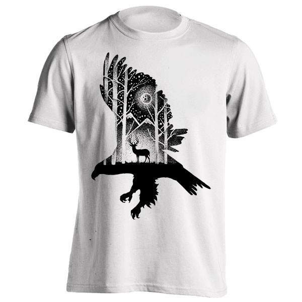 تی‌شرت طرح EAGLE AND DEER