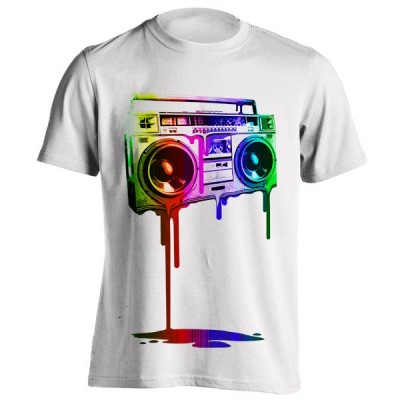 تی‌شرت طرح Melting Boombox (digital rainbow look)