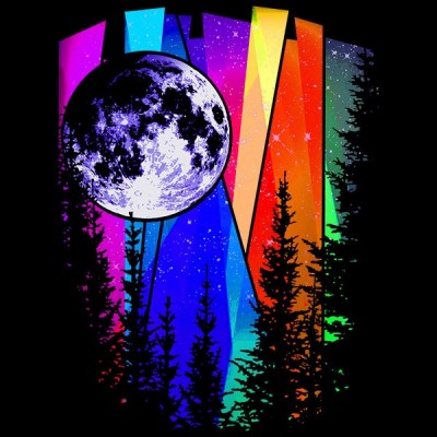 تی‌شرت Northern Lights Moon