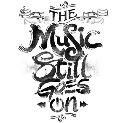 تی‌شرت آستین بلند رگلان طرح Music Stll Goes On