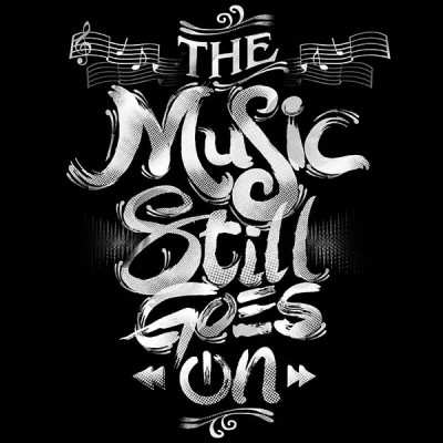 تی‌شرت آستین بلند طرح Music Stll Goes On