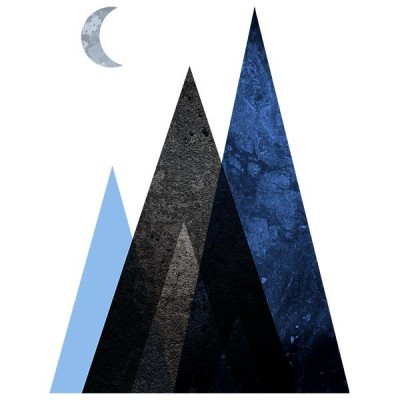 تی‌شرت آستین بلند رگلان طرح Blue Mountain Scene