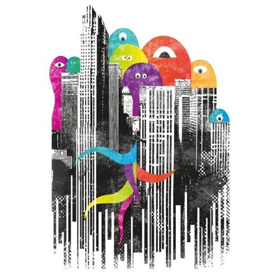 تی‌شرت آستین بلند طرح City of Monster