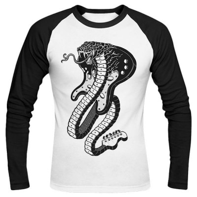 تی‌شرت آستین بلند رگلان طرح Snakeuitar