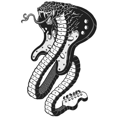 تی‌شرت آستین بلند رگلان طرح Snakeuitar