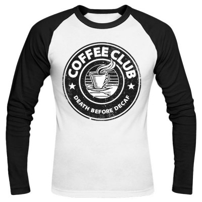 تی‌شرت آستین بلند رگلان طرح Coffee Club