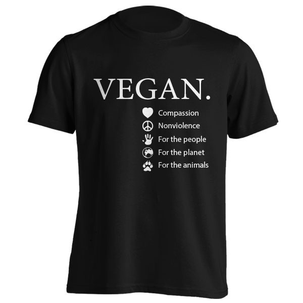 تی‌شرت طرح Vegan