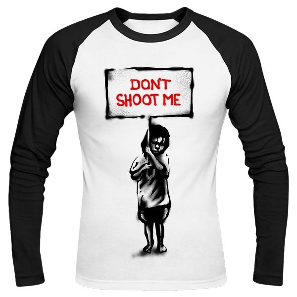 تی‌شرت آستین بلند رگلان طرح Dont shoot me