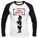 تی‌شرت آستین بلند رگلان طرح Dont shoot me
