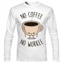 تی‌شرت آستین بلند طرح No Coffee No Workee