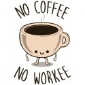 تی‌شرت آستین بلند طرح No Coffee No Workee