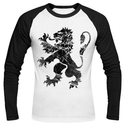 تی‌شرت آستین بلند رگلان طرح Black Lion Rampant