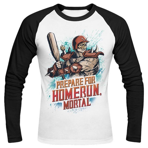 تی‌شرت آستین بلند رگلان طرح Prepare for homerun