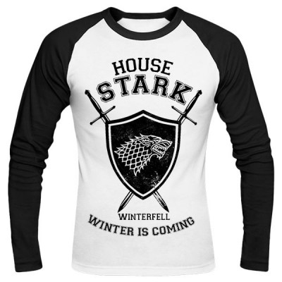 تی‌شرت آستین بلند رگلان طرح Game Of Thrones House Stark