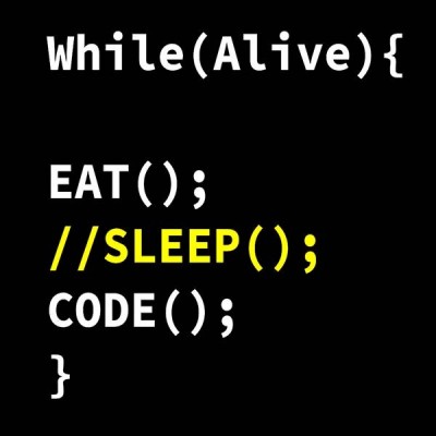تی‌شرت طرح While Alive Eat Sleep Code Repeat