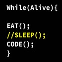 تی‌شرت طرح While Alive Eat Sleep Code Repeat