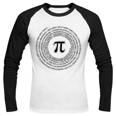 تی‌شرت آستین بلند رگلان طرح عدد پی