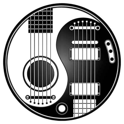 تی‌شرت آستین بلند رگلان طرح گیتار الکتروآکوستیک