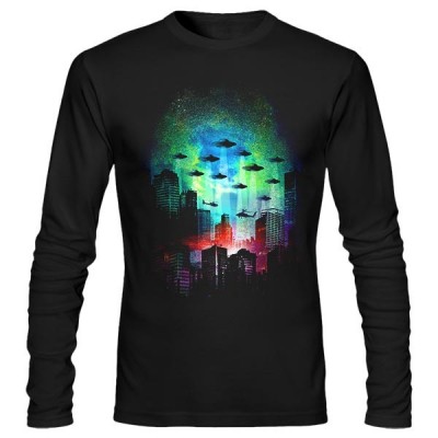 تی‌شرت آستین بلند طرح موجودات فضایی Invision