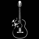 تی‌شرت طرح Guitar flying birds
