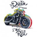 تی‌شرت آستین بلند رگلان طرح Motorcycle dream
