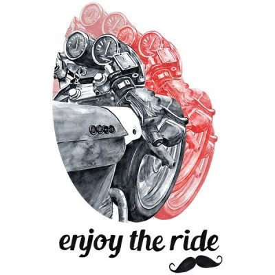 تی‌شرت آستین بلند رگلان طرح Gentleman ride