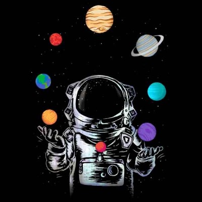 تی‌شرت آستین بلند طرح Space Circus