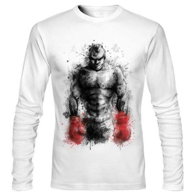 تی‌شرت آستین بلند طرح Fighter