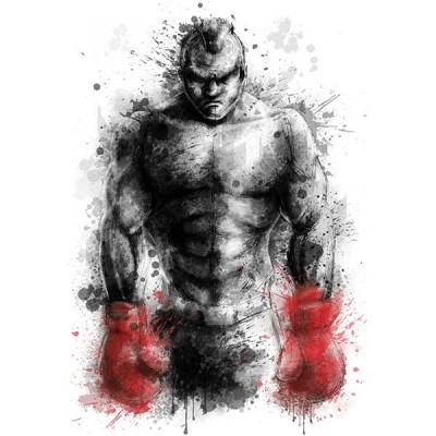 تی‌شرت آستین بلند طرح Fighter