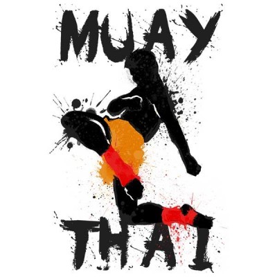 تی‌شرت آستین بلند رگلان طرح Muay Thai Fighter