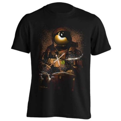 تیشرت طرح Astronaut space drummer