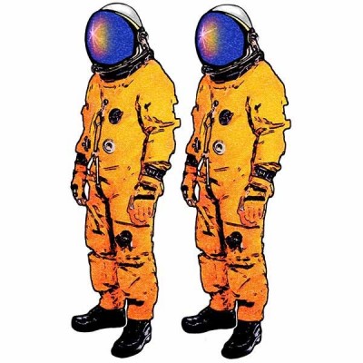 تیشرت آستین بلند رگلان طرح Twin Astronauts