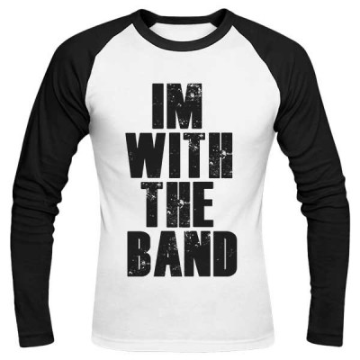 تیشرت آستین بلند رگلان طرح IM WITH THE BAND