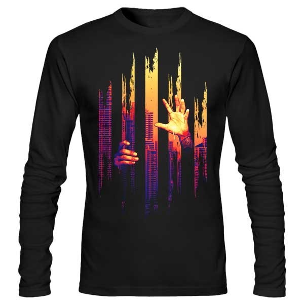 تیشرت آستین بلند طرح Prison city