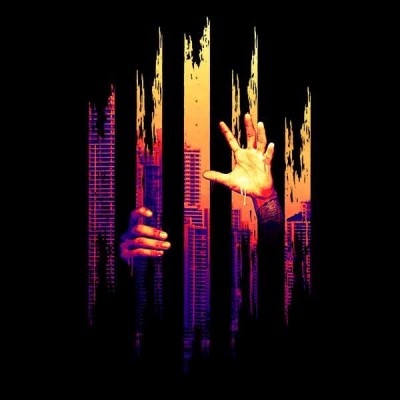 تیشرت آستین بلند طرح Prison city