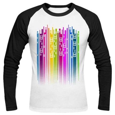 تیشرت آستین بلند رگلان طرح Color is Music