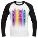 تیشرت آستین بلند رگلان طرح Color is Music