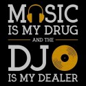تیشرت طرح Music Is My Drug