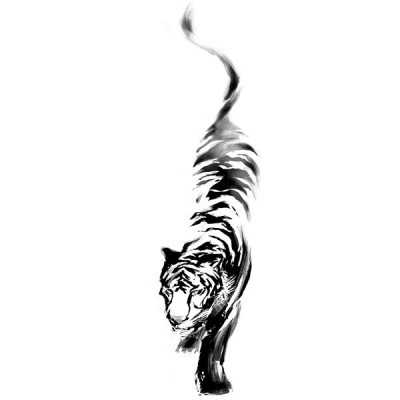 تیشرت طرح Tiger on the prowl