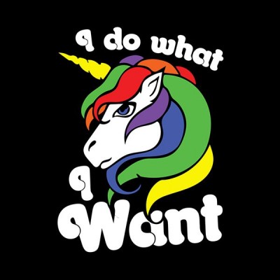 تیشرت دخترانه I do what I want unicorn