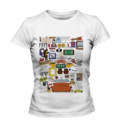 تیشرت دخترانه طرح Friends Collage