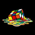 تیشرت طرح Melting Rubik's Cube