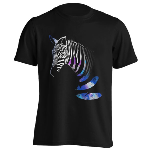 تیشرت طرح Zebra feather