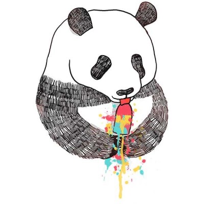 تیشرت دخترانه طرح Happy cute panda