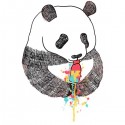 تیشرت دخترانه طرح Happy cute panda