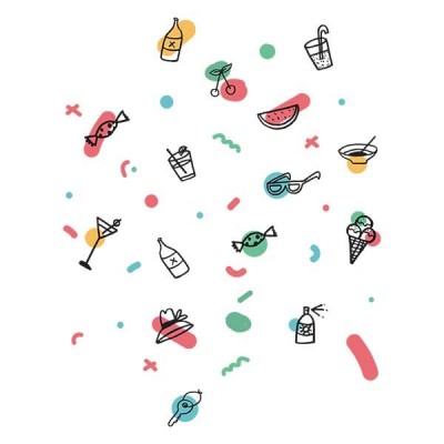 تیشرت طرح Summer icons